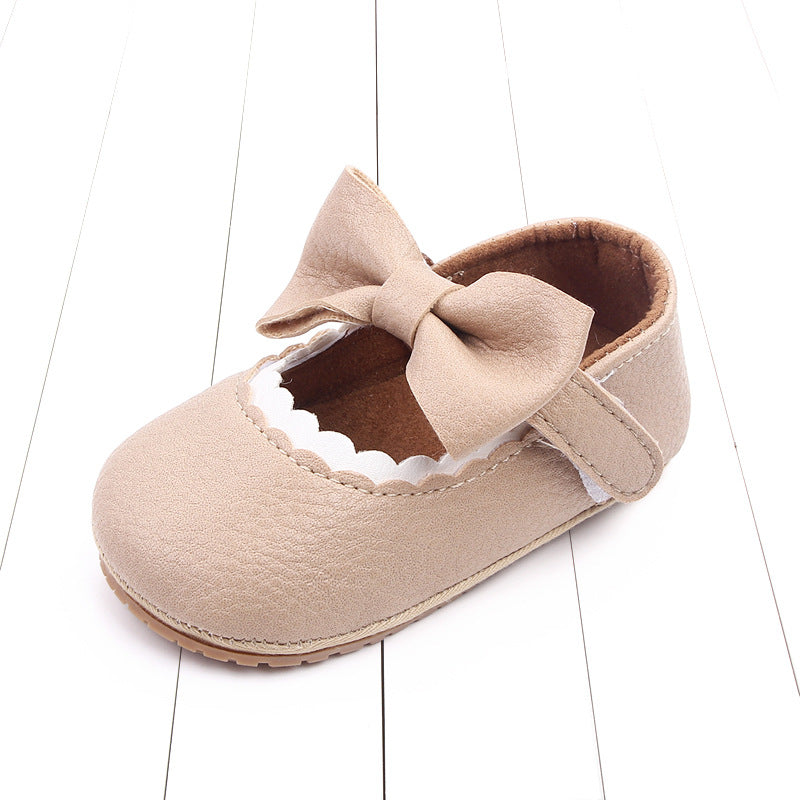 Spring and autumn baby princess shoes 0-1 years old baby shoes soft bottom non-slip toddler shoes bowknot 2766