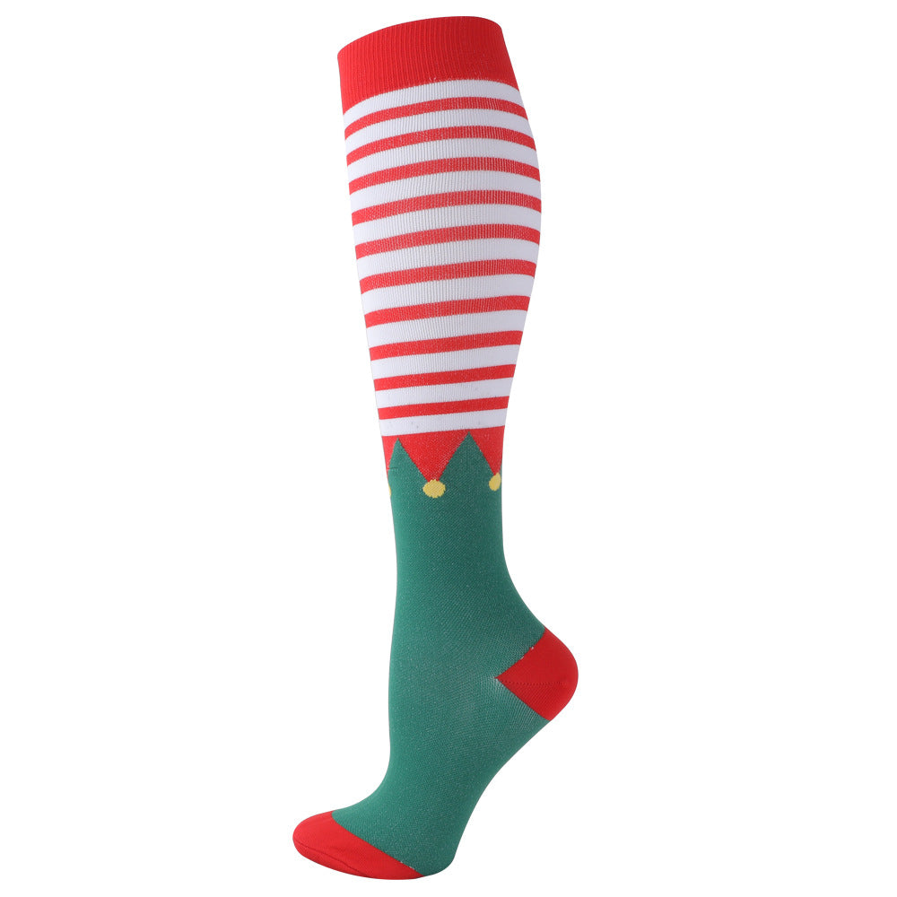 Christmas Compression Socks New Amazon Halloween Calf Socks Slim Legs Stretch Socks Leg Guards Sports Socks Wholesale