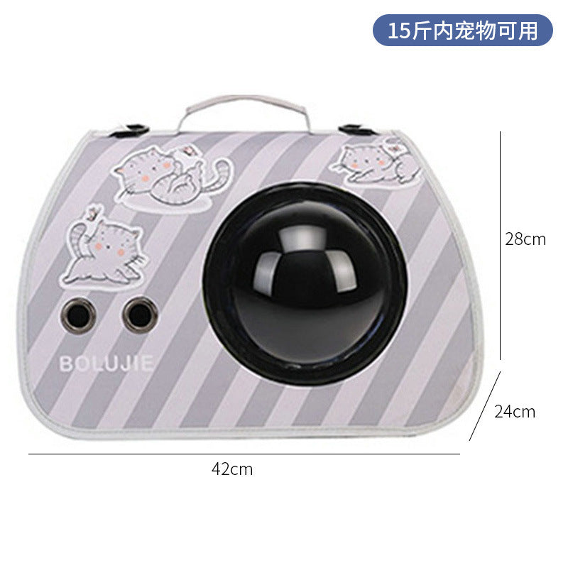 Wholesale cat bag convenient pet folding pet bag cat breathable space capsule single shoulder portable dog backpack