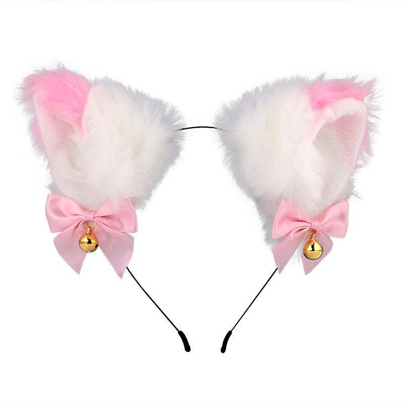 Amazon cross-border cat ear bell headband Cos cat girl hair accessories Christmas Halloween headdress accessories