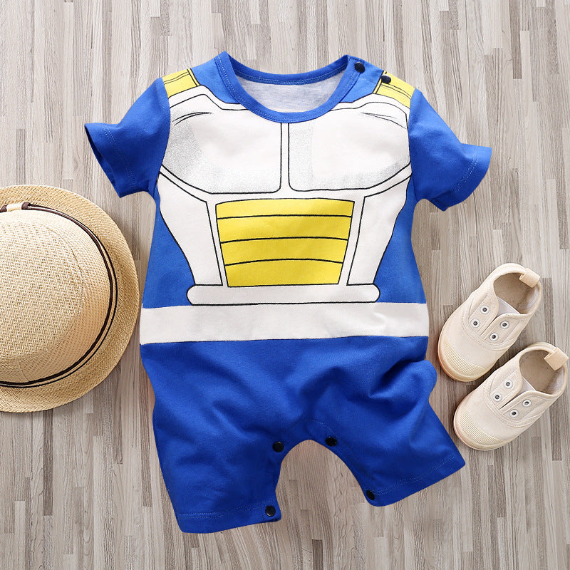 Baby Spring and Autumn Clothing Cotton Long Sleeve Harness Category A Outerwear Animation Themed Newborn Onesie Romper