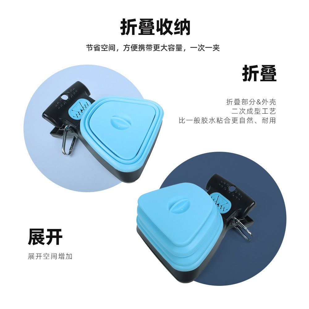 Pet poop picker for dogs when going out, portable dog poop clip for walking the dog, foldable poop scooper, garbage bag, cat poop picker