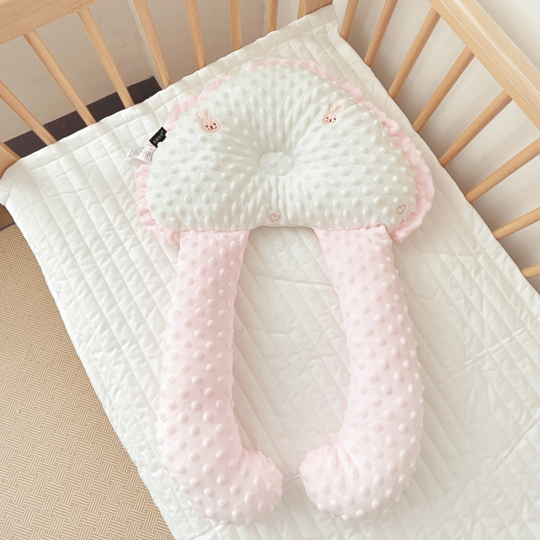 ins baby comfort pillow bean velvet U-shaped pillow anti-head tilt shaping pillow anti-startle baby sleeping pillow