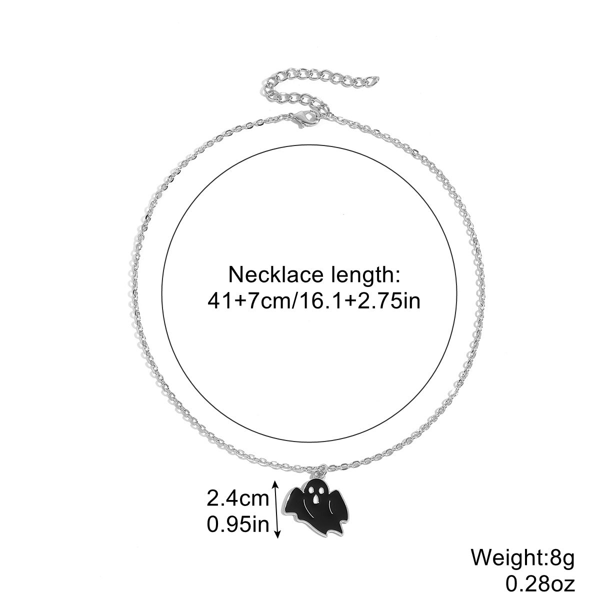 European and American Cross-Border Gothic Jewelry Halloween Jewelry Dark Bat Ghost Skeleton Pumpkin Spider Halloween Necklace