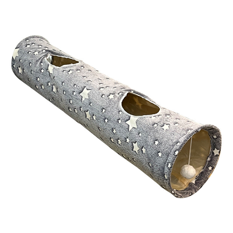 Rolling Chinchilla Tunnel Luminous Edition Drilling Channel Foldable Washable Four Seasons Universal Pet Cat Toy Supplies