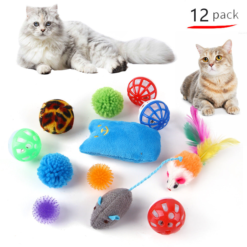 Summary of pet cat toy set 21 pieces cat channel cat teaser plush mouse Amazon combination toy