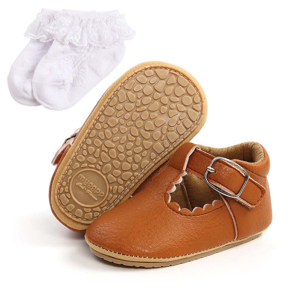 Spring baby princess shoes rubber sole baby shoes toddler shoes for women M1988