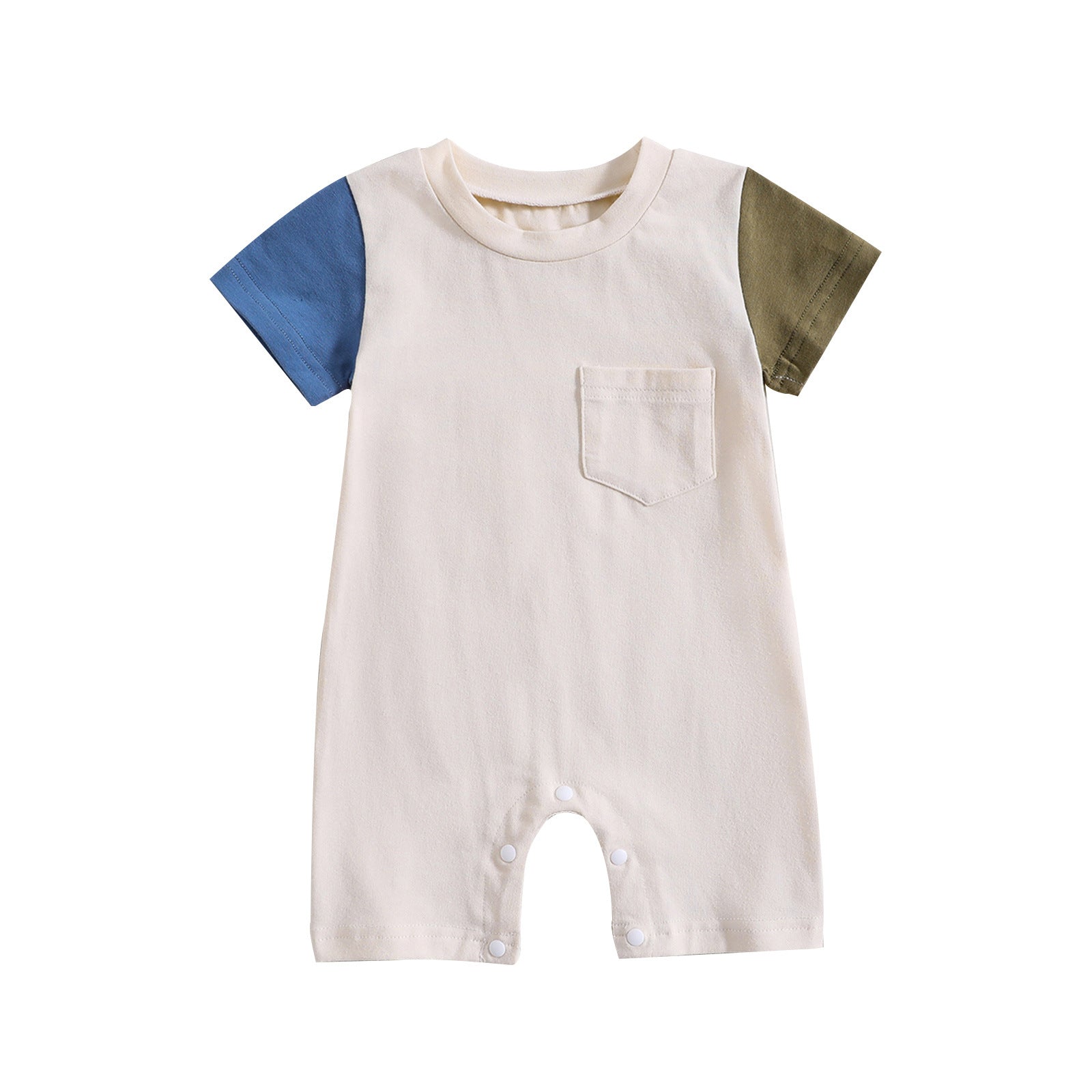 Baby clothes summer baby jumpsuit three-dimensional color matching short-sleeved male baby romper newborn clothes summer