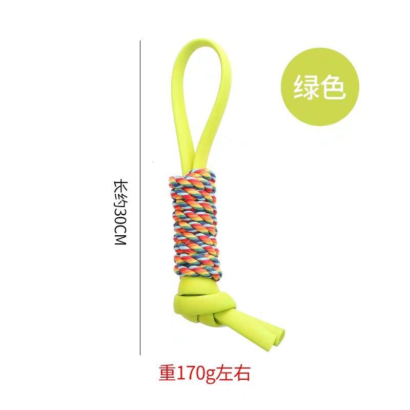 Cross-border hot sale TPR dog rope grinding teeth resistant cotton rope knot pet cotton rope toy puppy teeth cleaning rope wholesale
