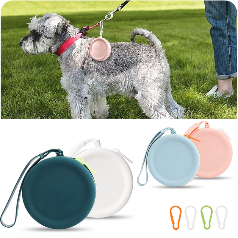 Silicone round coin purse earphone bag children's zipper small storage bag pet silicone dog food bag simple gift bag