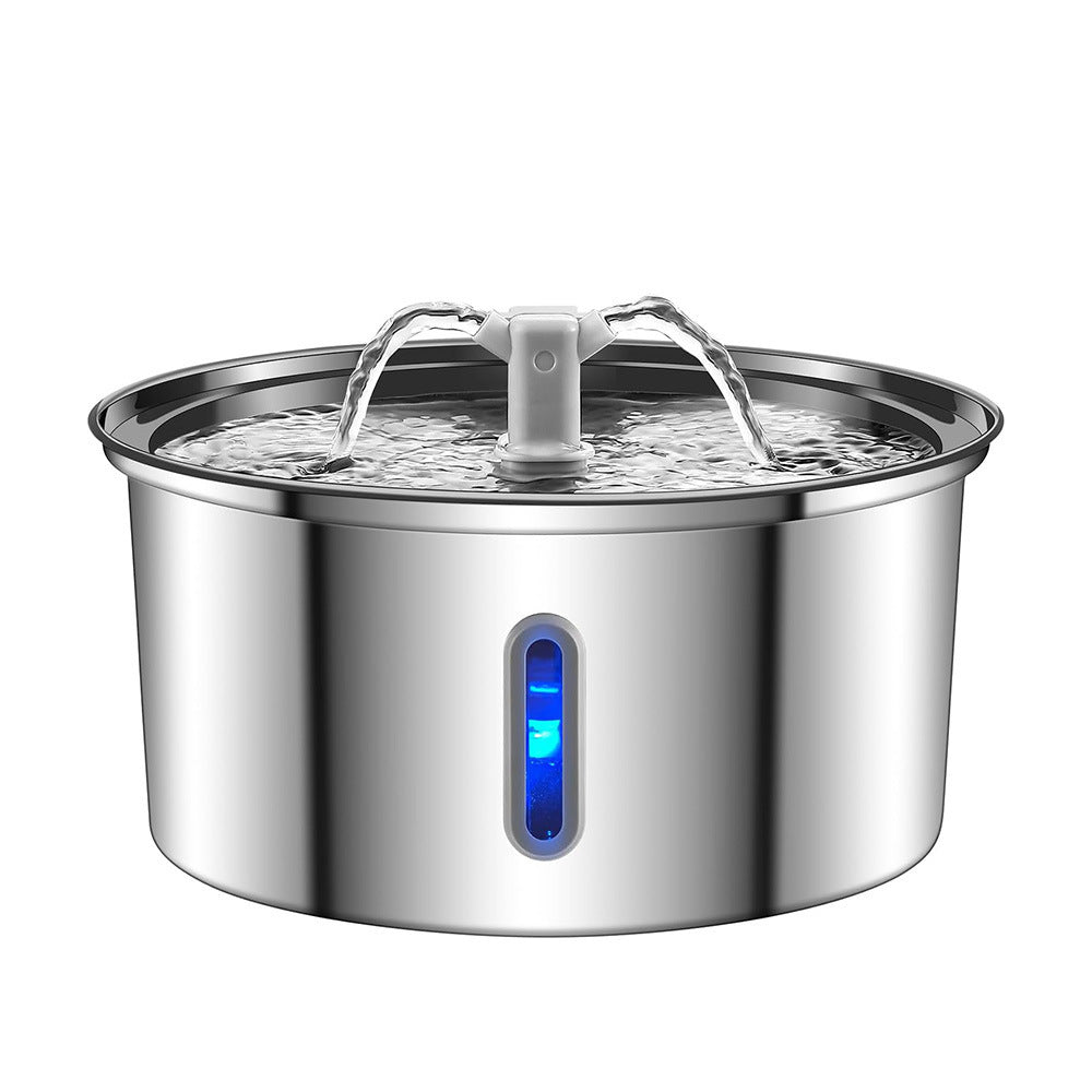 Source factory stainless steel pet smart water dispenser automatic circulation water 3.2L large capacity cat and dog water feeder