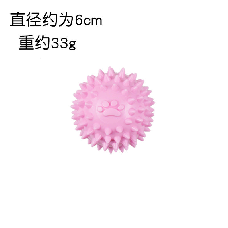 Pet TPR footprint ball toys Multi-color chewing teeth cleaning molars hollow cat dog educational toy ball