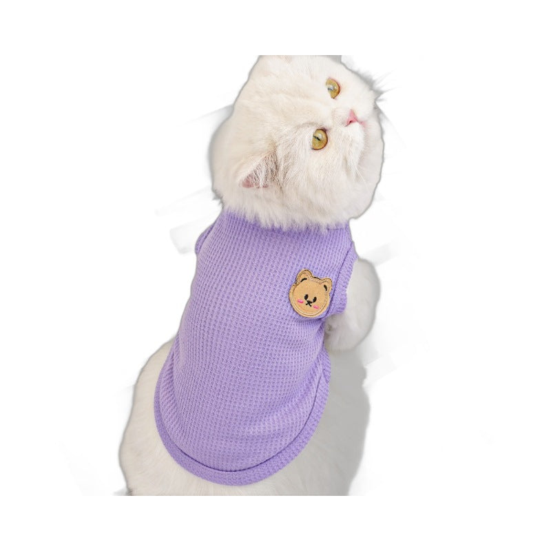 Pet dog clothing bear summer cat vest teddy small and medium-sized dog cat dog clothes manufacturers supplies wholesale