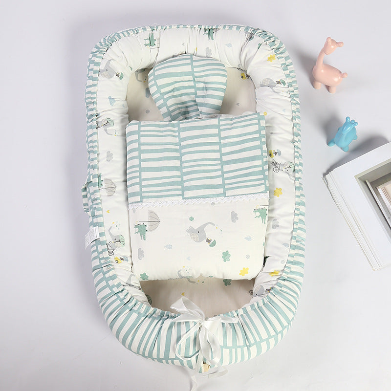 Foreign trade cotton baby bed medium bed American newborn uterus bed bionic bed portable baby bed detachable cross-border