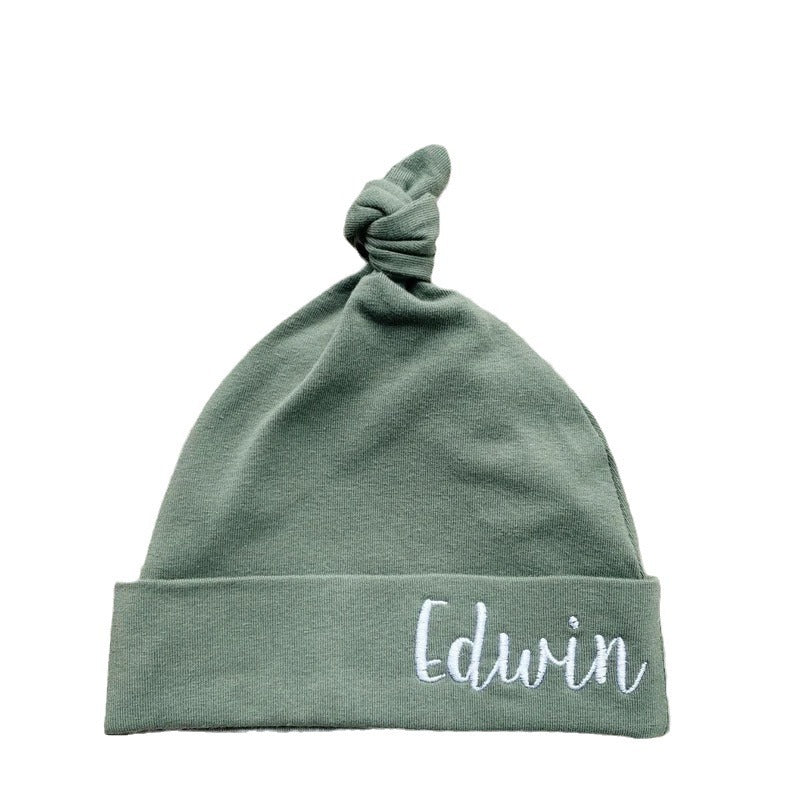 etsy embroidered knotted cotton baby hat single layer newborn fetal hat