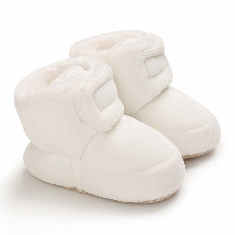 Baby shoes soft-soled shoes thickened spot toddler shoes warm cotton shoes plus velvet baby boots 0-1 years old snow boots