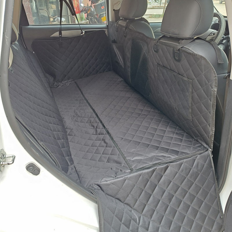 600D Oxford cloth waterproof pet car mat, fully surrounded and extended, load-bearing pet car mat, extended rear seat cushion
