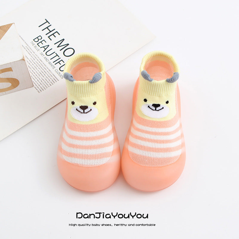 Factory goods spring baby socks shoes children's anti-slip baby socks cartoon baby toddler shoes floor socks shoes wholesale
