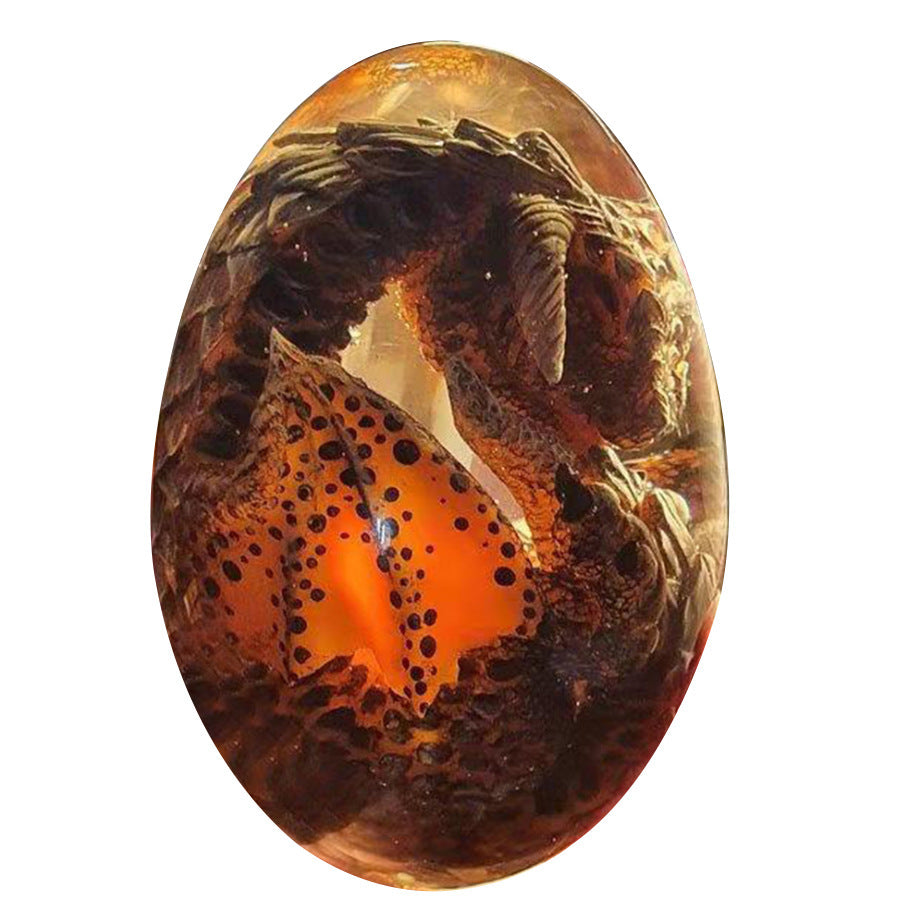 Halloween cross-border new dragon egg lava base resin luminous dinosaur egg decoration home furnishings decoration egg