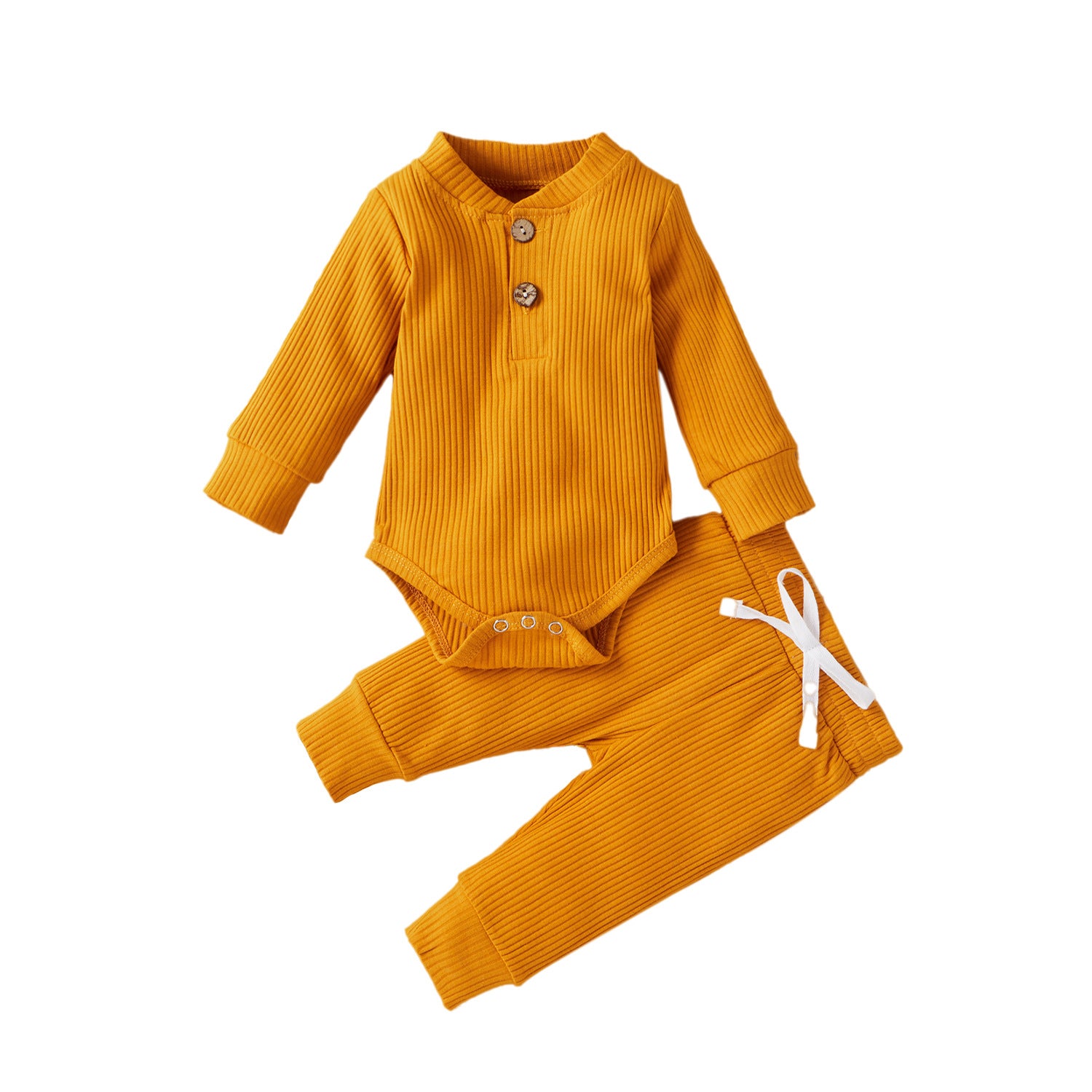 Baoxin children's clothing spring and autumn men and women baby infant cotton long-sleeved jumpsuit trousers home bottoming comfort suit