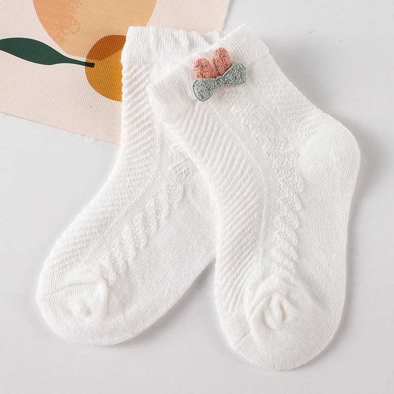 Newborn socks baby summer thin section baby boneless super cute cute middle tube socks 0-6 months wholesale baby