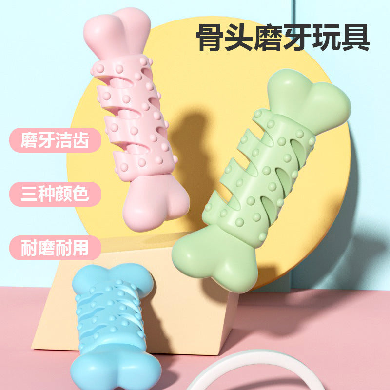 Cross-border new pet toy chewing middle wing bone toy TPR chewing teeth cleaning dog toy factory
