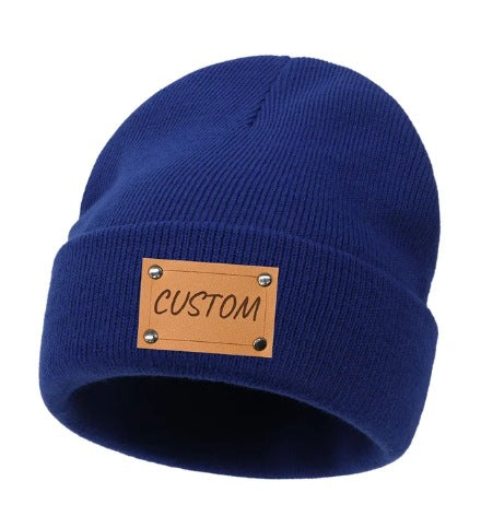 Engraved beanie, knitted baby beanie for toddlers boys girls adults