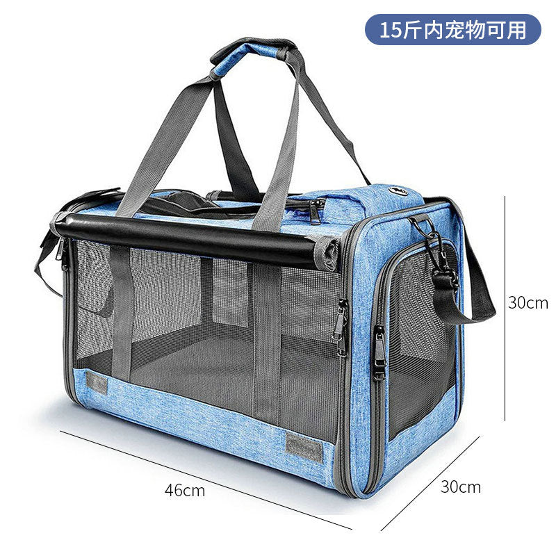 Spot pet bag portable breathable car cat bag hand-held foldable pet box multifunctional dog bag cross-border