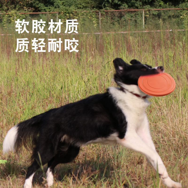 Puppy training disc pet frisbee dog frisbee floating soft frisbee pet supplies interactive TPR dog toy