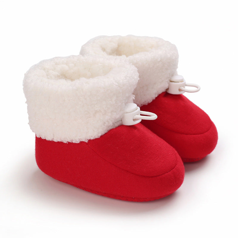 Winter baby cotton shoes 0-1 years old soft sole boy and girl baby snow boots