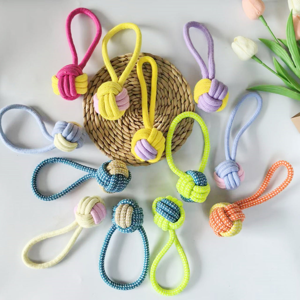 Pet Toy Dog Knot Toy Animal Shape Teeth Gnawing Rope Pomeranian Interactive Pull Tug of War Dog Toy