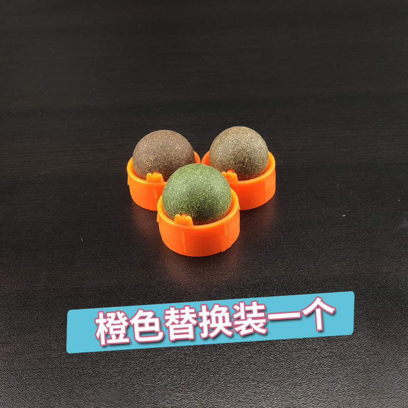 Pet cat toy mint ball cat toy molar stick catnip ball wood Tianjiao catnip toy