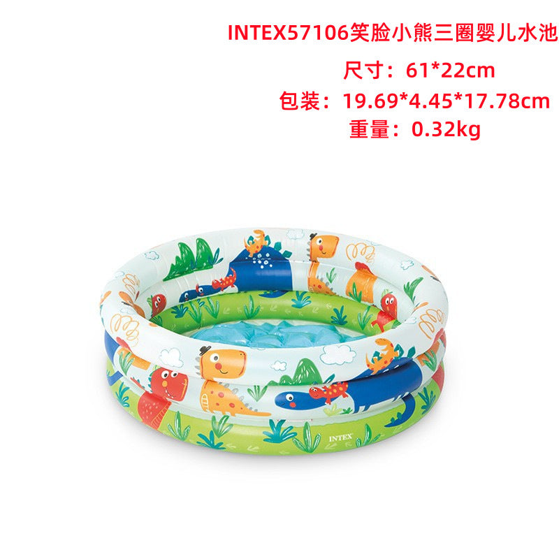 INTEX thickened swimming pool fishing pool inflatable ball pool baby paddling pool swimming pool home with slide swimming pool
