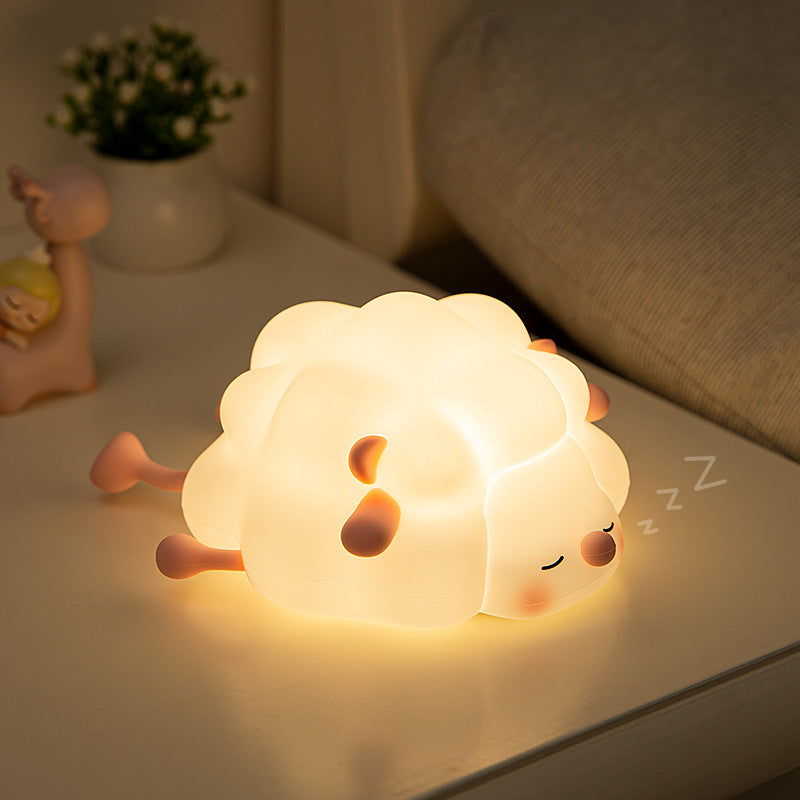 Cross-border cloud silicone night light pat light charging desk lamp baby special night light net celebrity bedside lamp ornaments