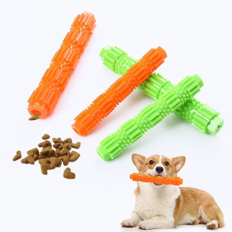 Pet Supplies Dog TPR Bite Stick Leaky Stick Grinding Teeth Cleaning Teeth Bite Interactive Toy Spot Wholesale Cross-border