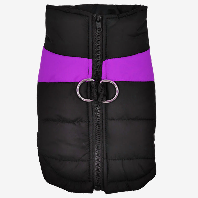 Cross-border dog jackets golden retriever autumn and winter clothes for medium and large dogs thickened pet cotton clothes waterproof warm ski clothes factory