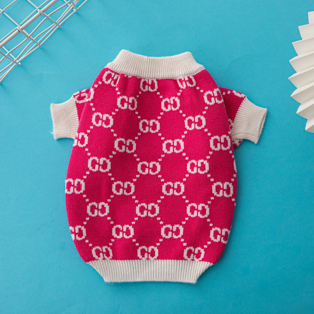 Dog sweater trendy pet clothes high quality cat and dog clothing French bulldog Pomeranian Chihuahua dog clothes