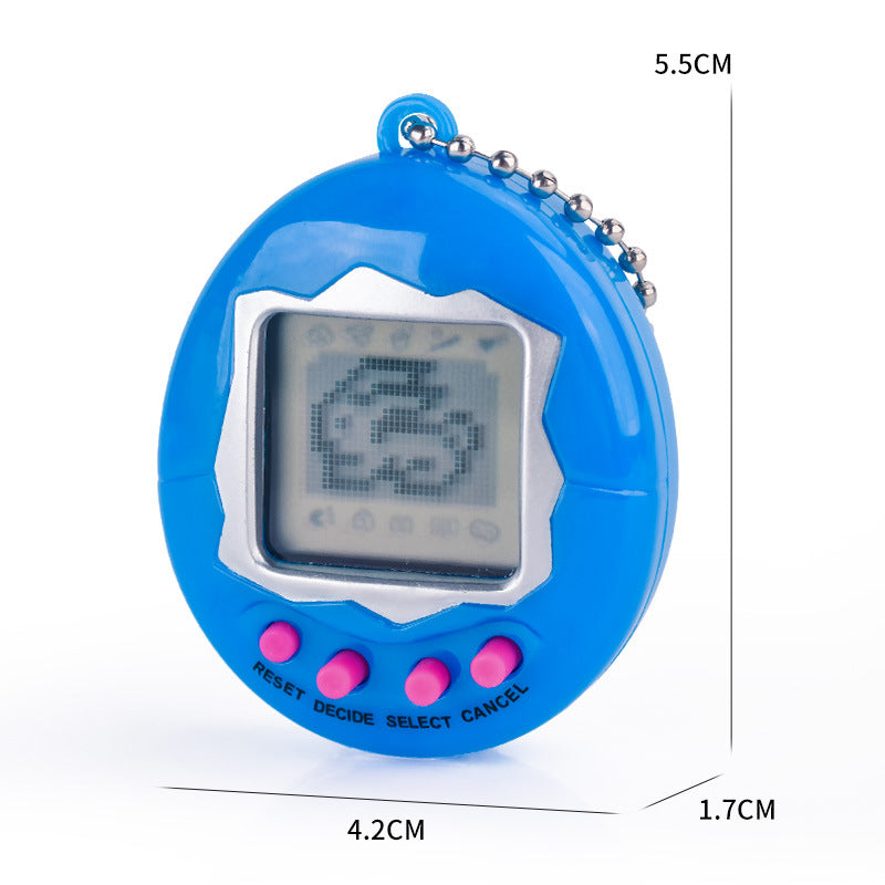 Children's nostalgic feeding elf pet electronic game console mini creative pet machine keychain pendant male toy