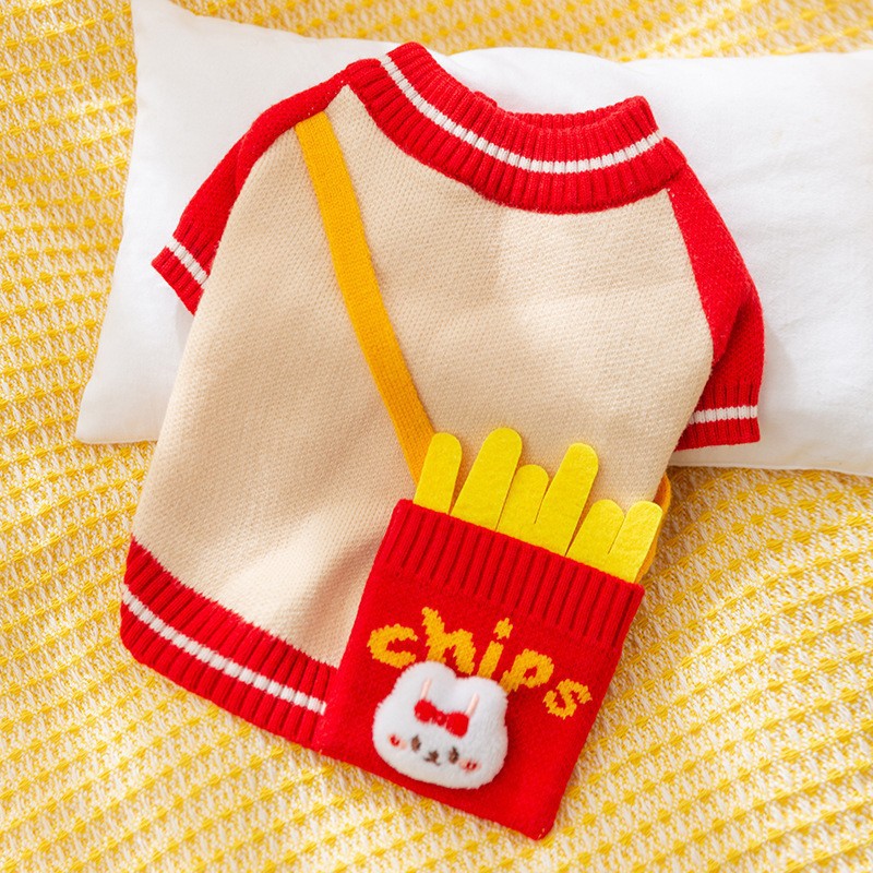 Autumn and Winter Dog Cute Funny Crazy Circus Clown Sweater Halloween Cat Suit Pet Dog Clothes