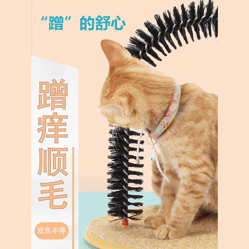 Cat toy arch hair scrubber cat massager cat massager pet bath brush hair scrubber itching scrubber
