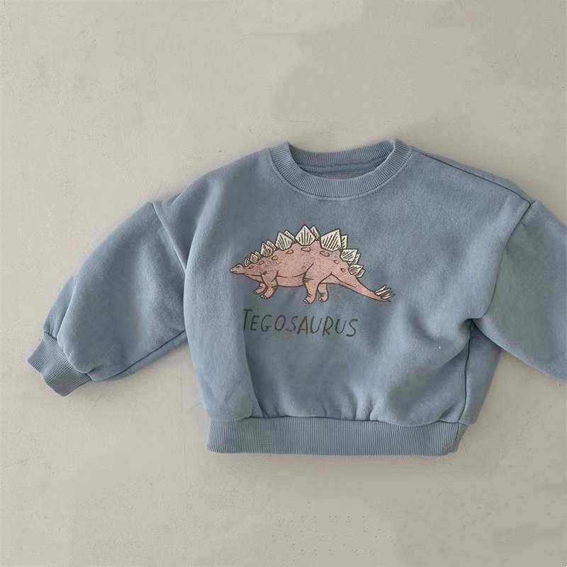 Spring and Autumn Korean version of children's clothing baby cartoon stylish cotton tops casual long-sleeved round neck boys and girls sweater soft and comfortable