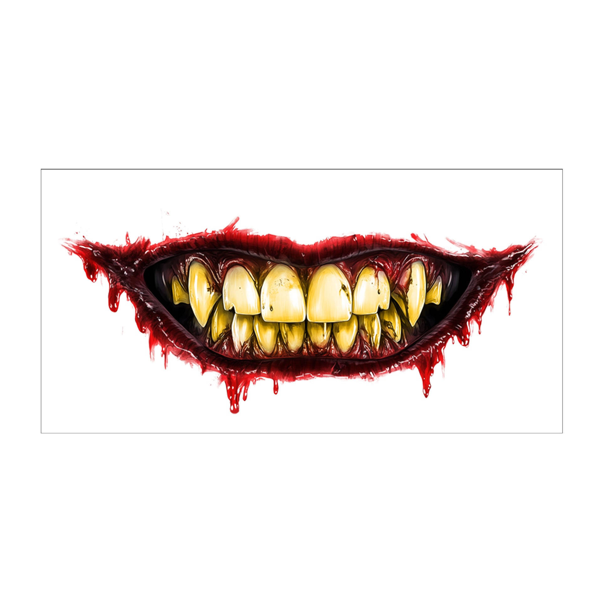 New foreign trade Halloween mouth tattoo stickers party horror makeup horror funny lip makeup DIY mouth stickers