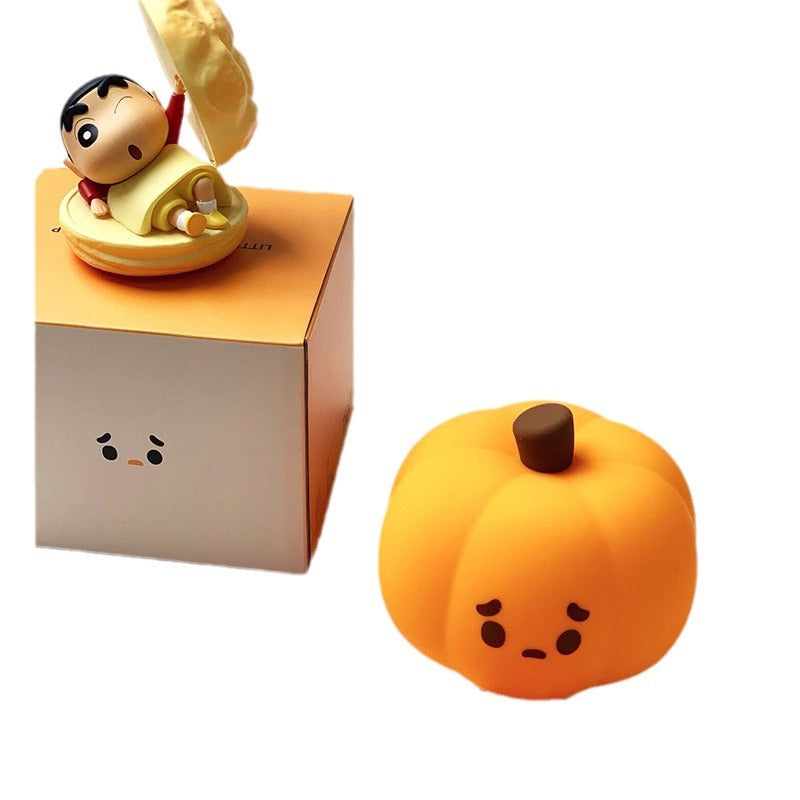 Pumpkin Pat Lamp Silicone Night Light Bedroom Mother and Baby Feeding Bedside Lamp Halloween Creative Festival Atmosphere Night Light