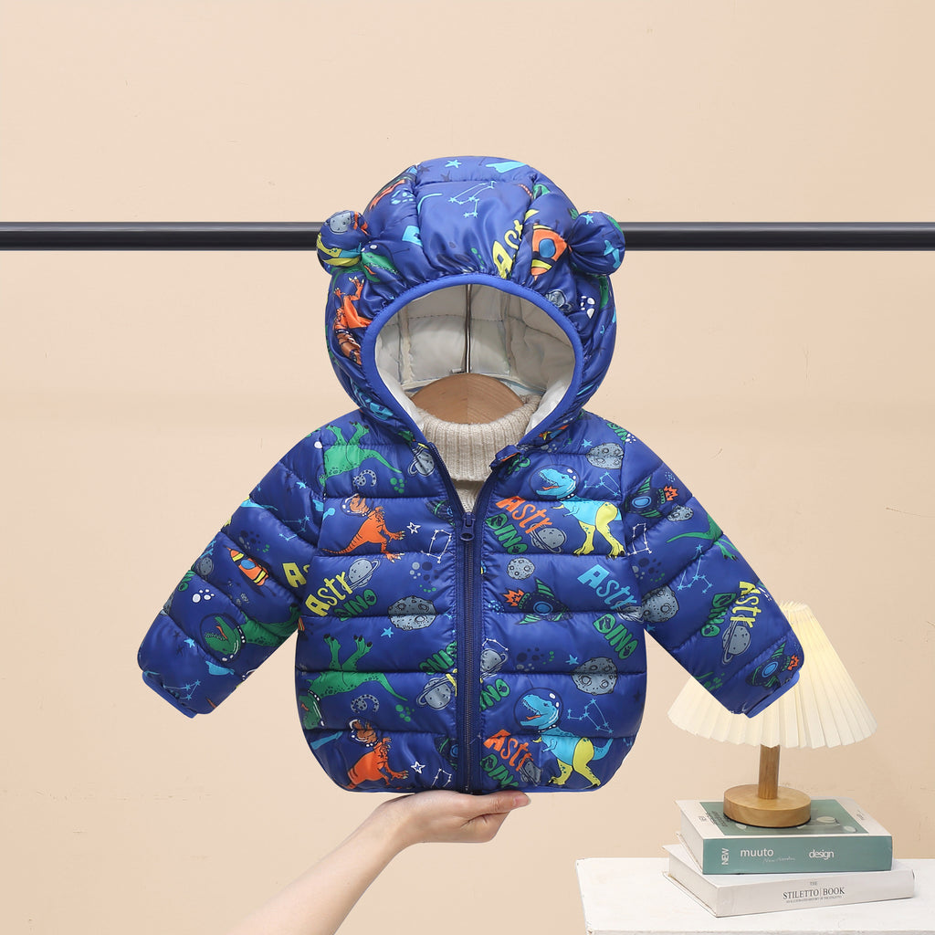 Foreign trade 2025 autumn and winter new cartoon children's down cotton jackets for boys and girls medium and large children's light baby jackets
