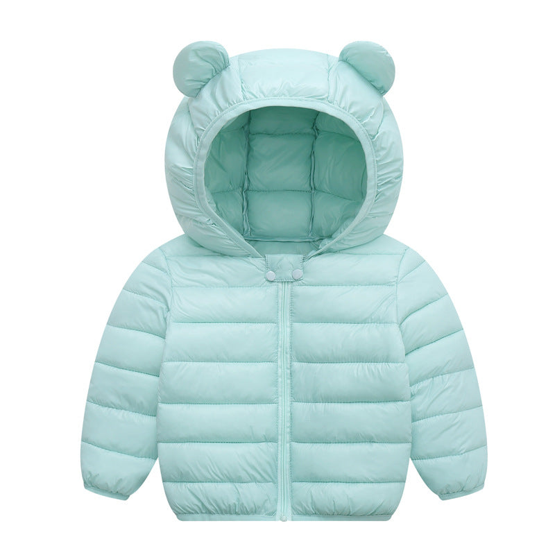 Foreign trade 2025 autumn and winter new cartoon children's down cotton jackets for boys and girls medium and large children's light baby jackets