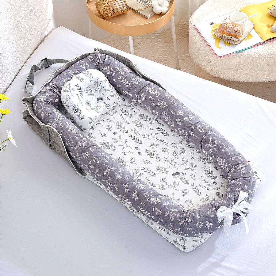 ins Korea portable mommy hold baby nest isolation single shoulder mommy bag shaping pillow luggage bed mid bed baby bed