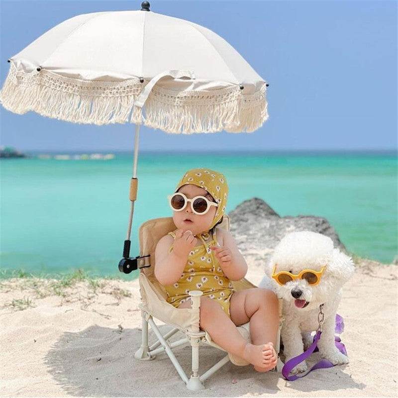 INS explosive lace bohemian children's outdoor stroller parasol baby beach sun protection UV umbrella