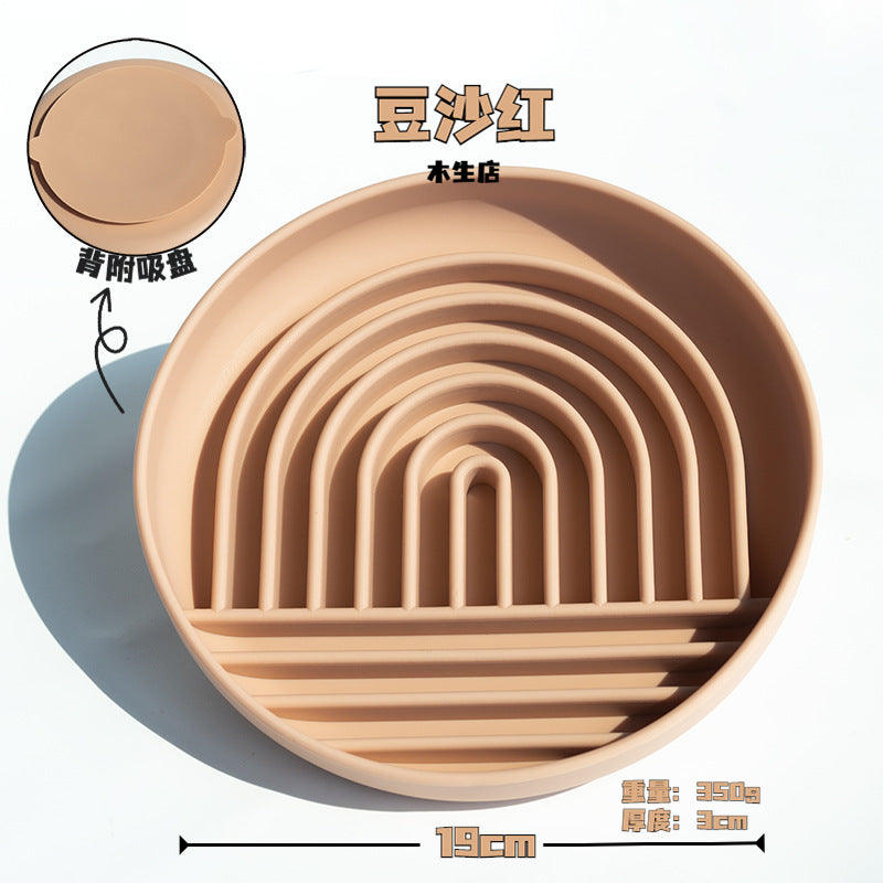 Dog slow food bowl silicone licking pad licking plate shake bowl pet cat educational food leakage food storage enrichment toy