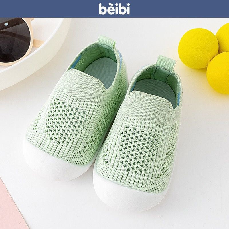 Baby learning shoes soft bottom non-slip baby shoes spring and summer slip-on 1-3 years old children boys and girls mesh casual shoes
