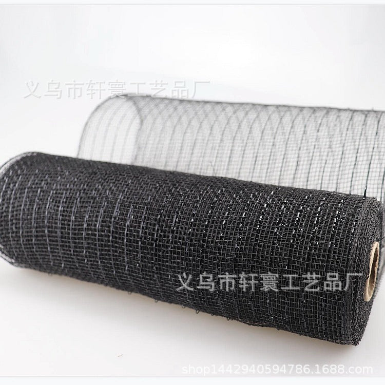 Flower packaging network Amazon Christmas ribbons mesh plastic multiple gold wire mesh Halloween Easter